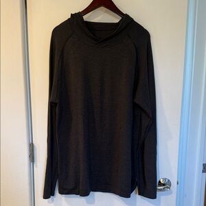 lululemon athletica Charcoal Hooded Long Sleeve Top